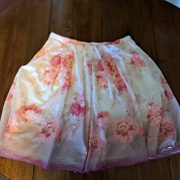 Coldwater Creek cotton printed floral, lined skirt. Size 1X - Picture 3 of 6